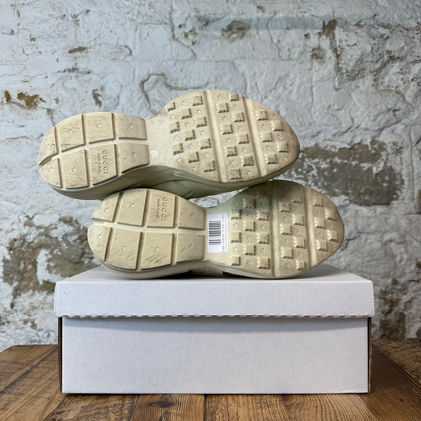 Gucci Rhyton Vintage Logo Cream Sneaker Sz 10