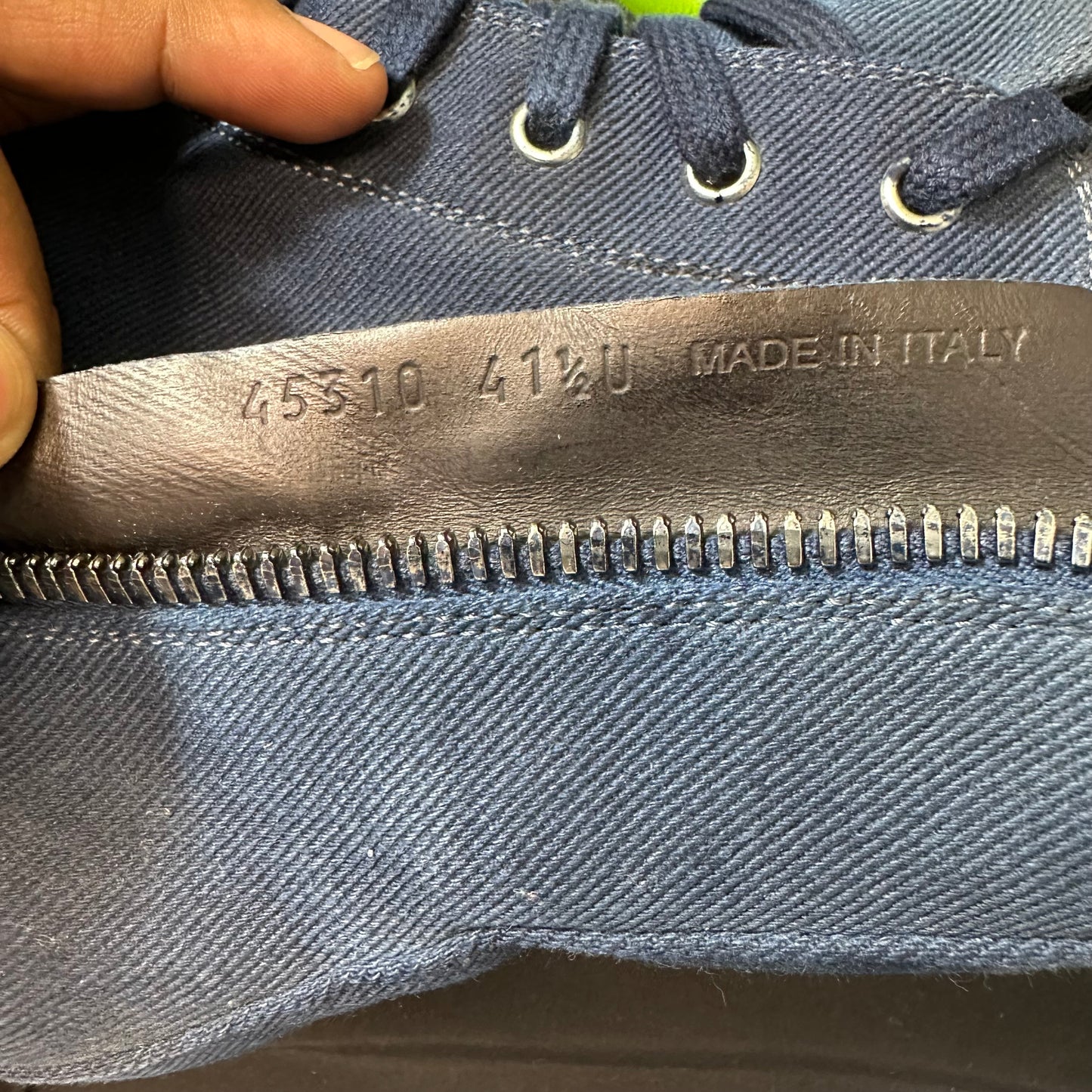 Rick Owens High Indigo Sneaker Sz 8.5 (41.5)