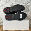Prada Americas Cup Triple Black Patent Sneaker Sz 7