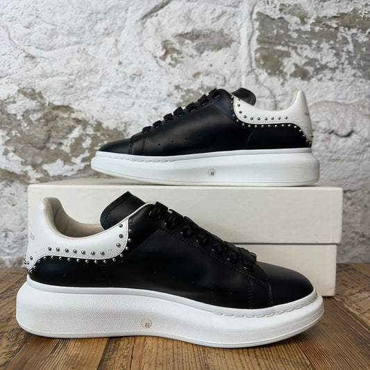 Alexander Mcqueen White Studded Tab Black White Sneaker Sz 8 (41)