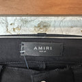 Amiri MX1 Black Leather Black Denim Jeans Sz 29
