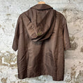 Saint Vanity Brown Nylon Hooded Shirt