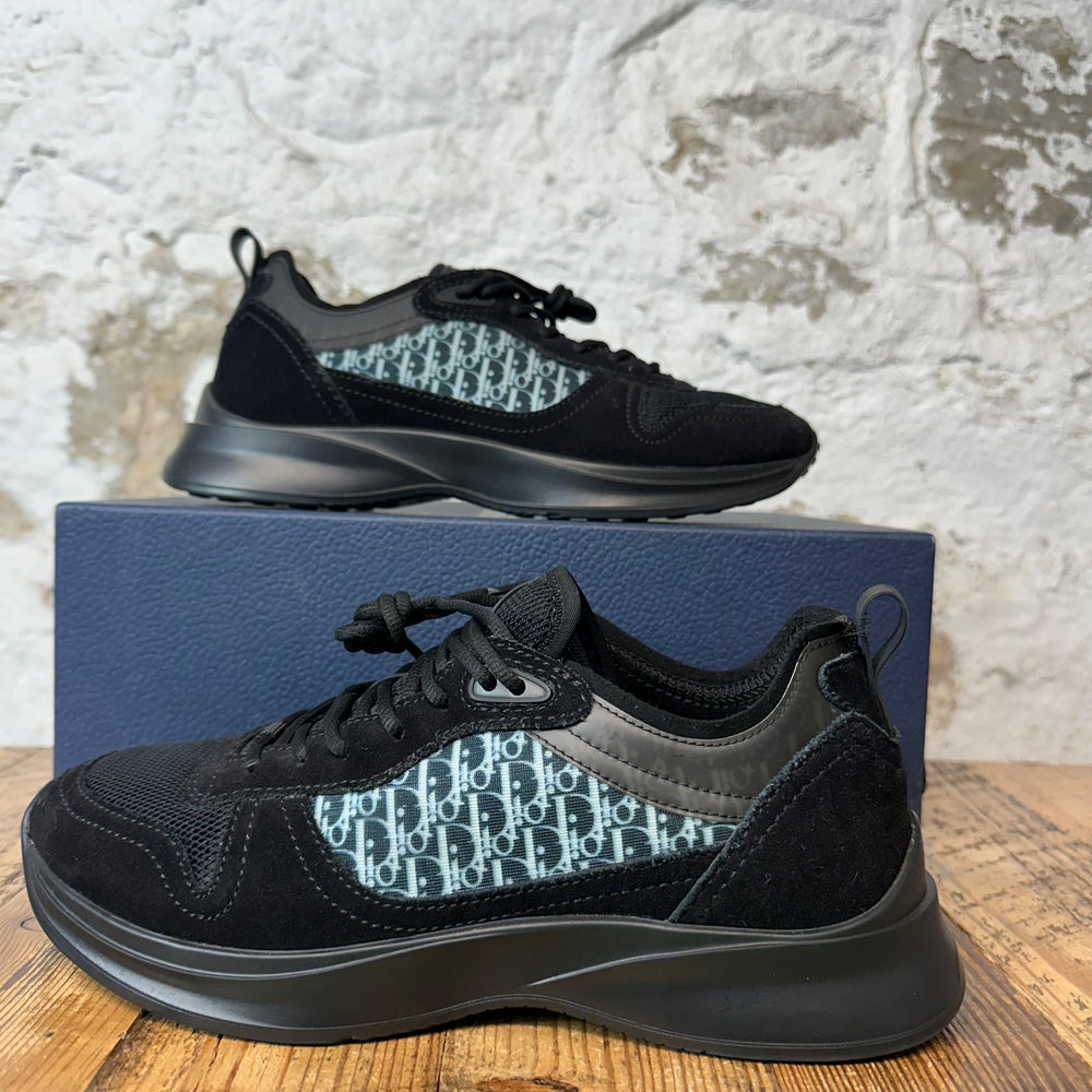 Dior B25 Oblique Monogram Black Runner Sneaker Sz 7 (40)