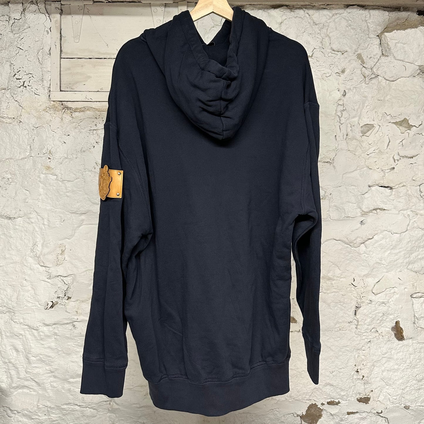 Moncler JW Anderson Anchor Logo Navy Hoodie Sz S (Fits XL)