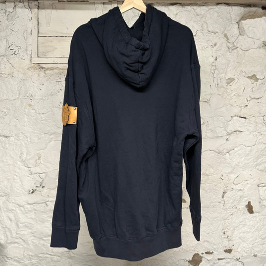 Moncler JW Anderson Anchor Logo Navy Hoodie Sz S (Fits XL)