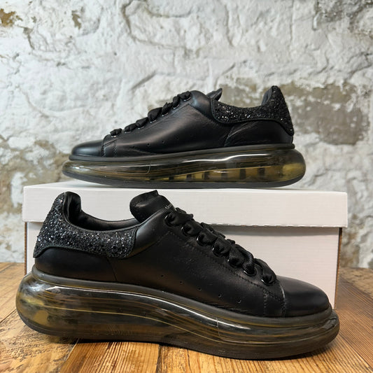 Alexander McQueen Glitter Tab Black Sneaker Sz 7 (40)