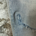 Amiri Knee Rip Plain Light Blue Denim Jeans Sz 32