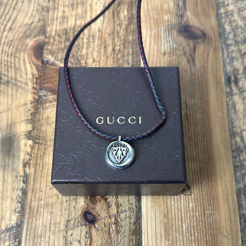 Gucci Braided Pendant Necklace W/ Box