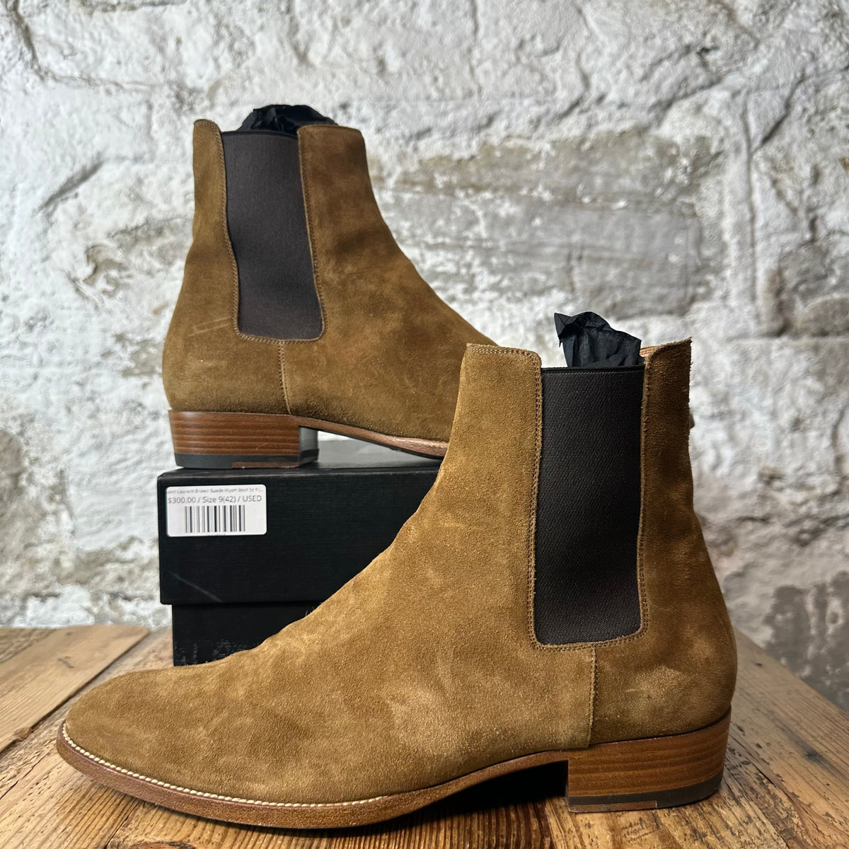 Saint Laurent Brown Suede Wyatt Boot Sz 9 (42)