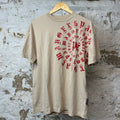 Palm Angels Red Spiral Spell T-shirt Cream Sz M