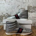Gucci High Web Glitter Sneaker Sz 8