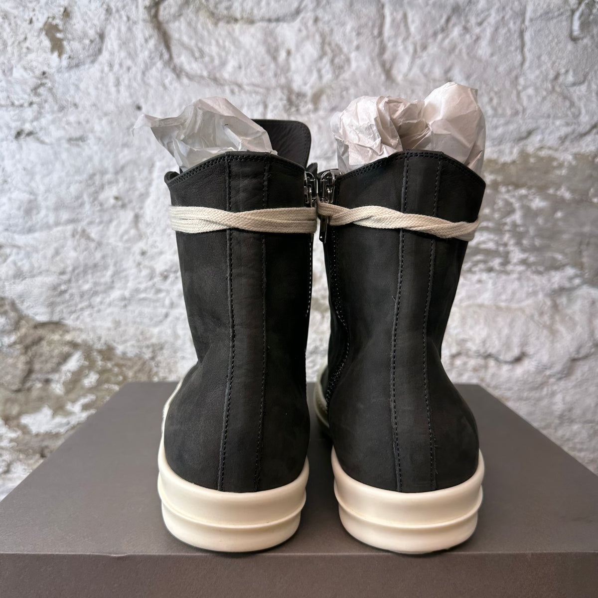 Rick Owens High Dark Dust Milk Sneaker Sz 10 (43) DS