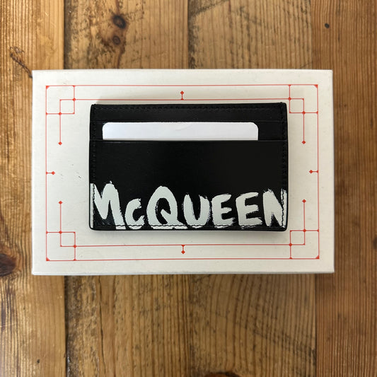Aexander Mcqueen White Logo Spell Cardholder W/ Box DS
