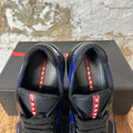 Prada Americas Cup Blue Patent Black Sneaker Sz 9.5