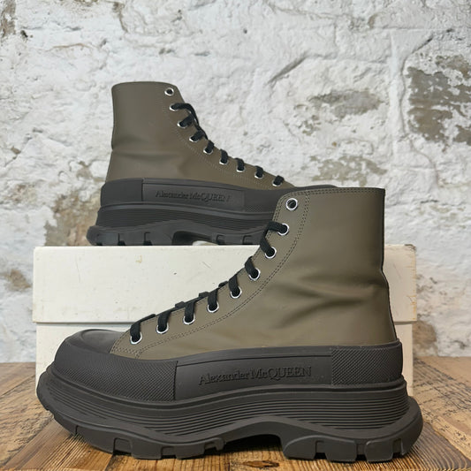 Alexander Mcqueen Olive Black Tread Boot Sz 10 (43)