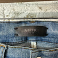 Amiri Purple Suede Spell Blue Denim Jeans Sz 29