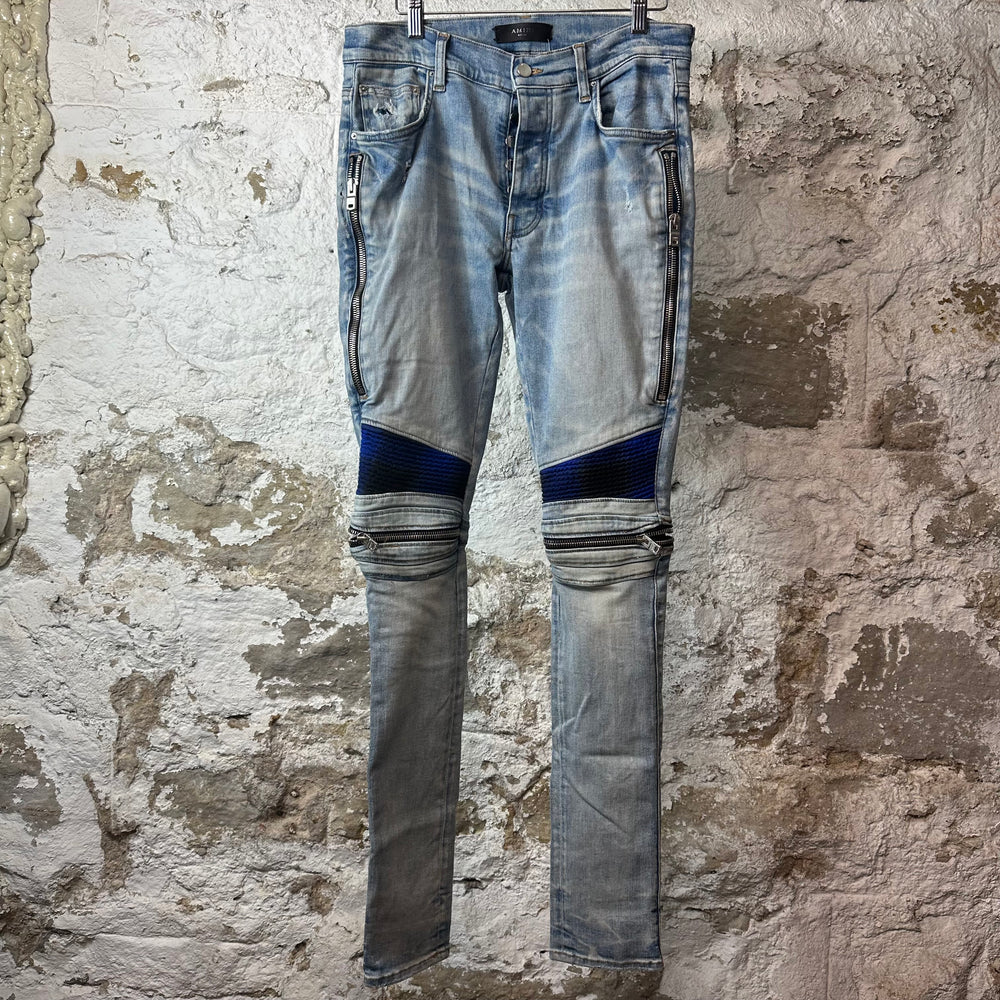 Amiri MX2 Blue Patch Blue Denim Jeans Sz 30
