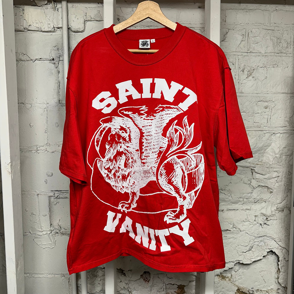 Saint Vanity White Red Griffin T-Shirt Sz L