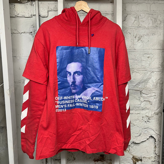 Off-White Bernini Red Hoodie Sz M