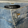 Amiri MX1 Yellow Suede Blue Denim Jeans Sz 30