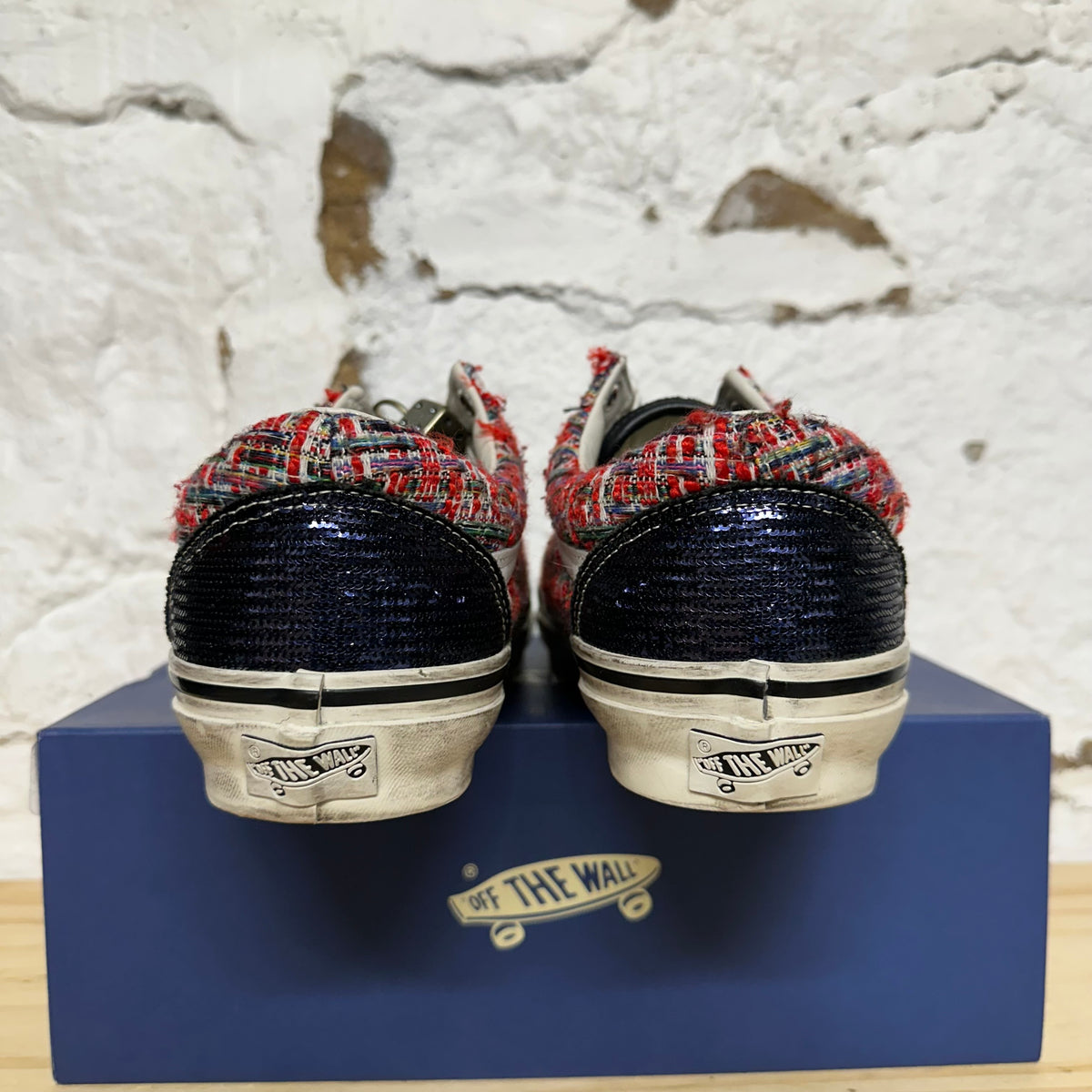 Vans Premium Old School Charms Red Black Sz 11.5