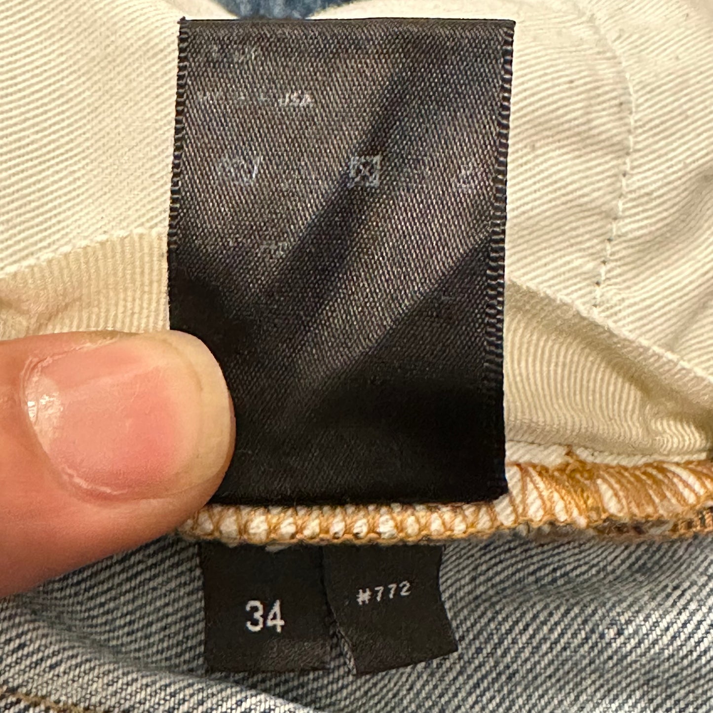 Amiri Plain Blue Denim Jeans Sz 34