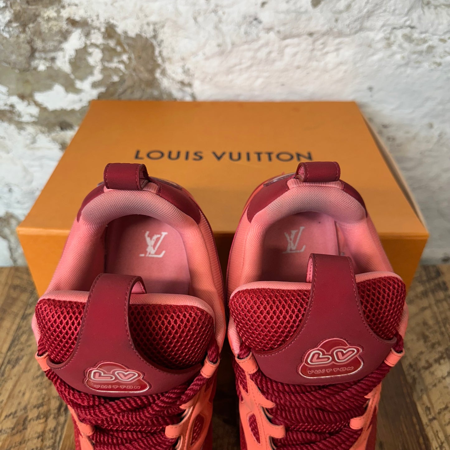 Louis Vuitton Red Skate Sneaker Sz 8.5 (7LV)