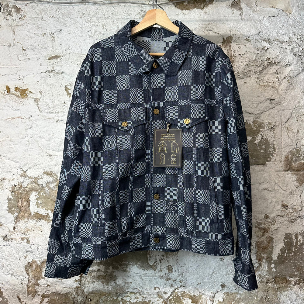 Louis Vuitton Distorted Damier Denim Jacket Sz XL (56) DS
