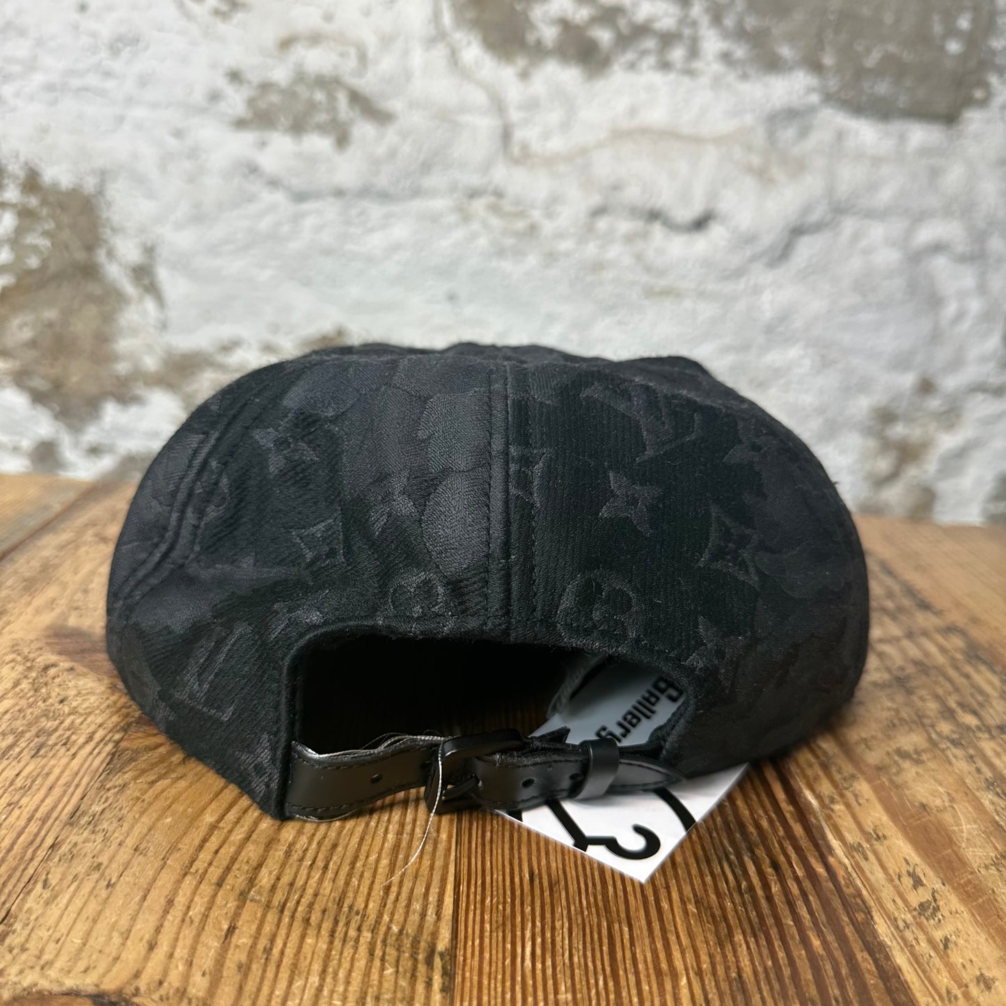 Louis Vuitton Black Grey Floral Monogram Hat Sz L