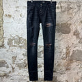 Amiri MX1 Brown Paisley Black Denim Jeans Sz 29