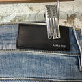 Amiri MX1 Black Paisley Blue Denim Jeans Sz 29