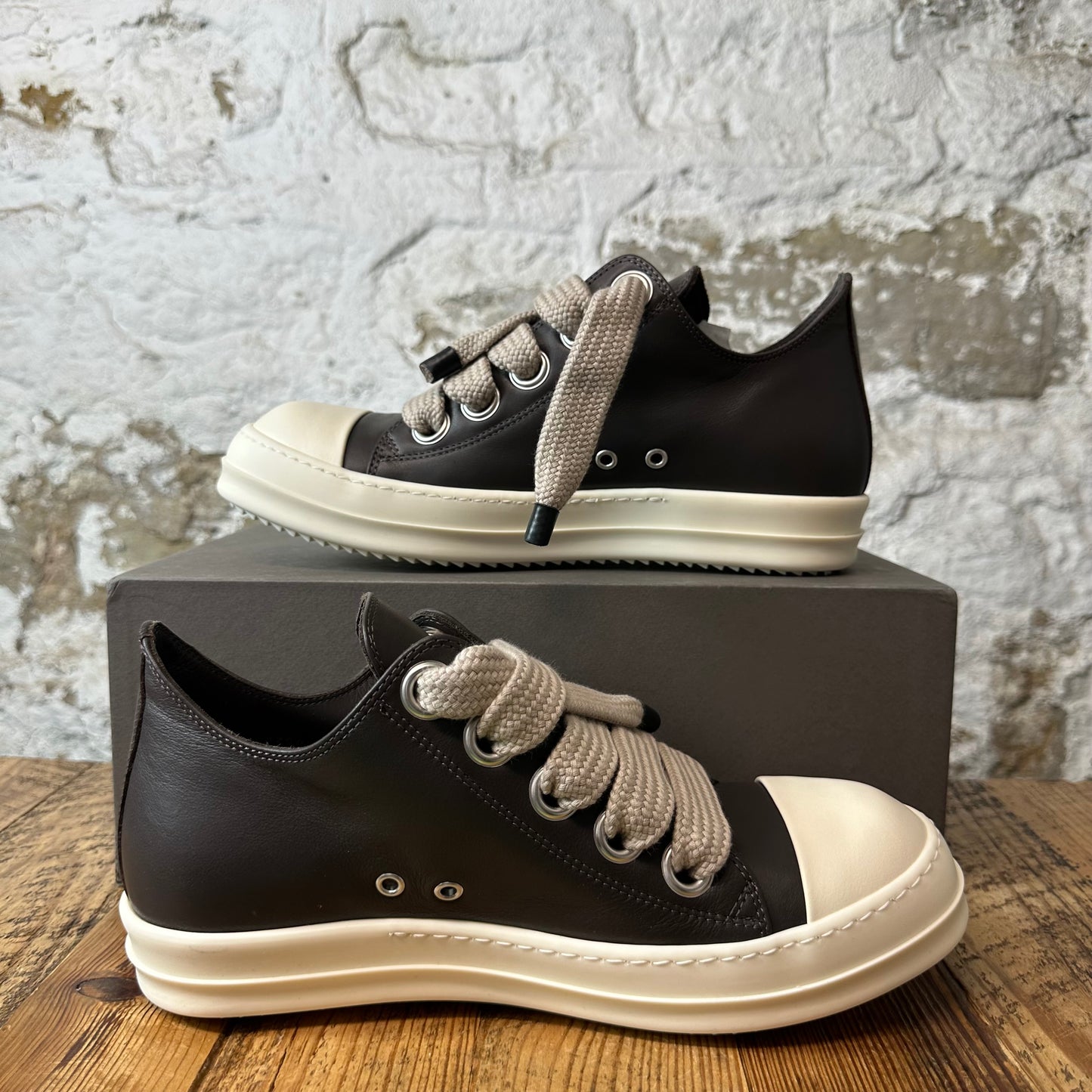 Rick Owens Jumbo Lace Dark Dust Milk Sneaker DS