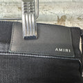 Amiri MX1 Black White Woven Black Denim Jeans Sz 36