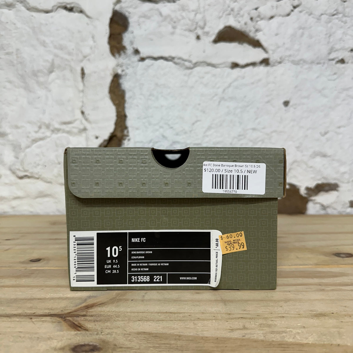 Nike FC Bone Baroque Brown Sz 10.5 DS