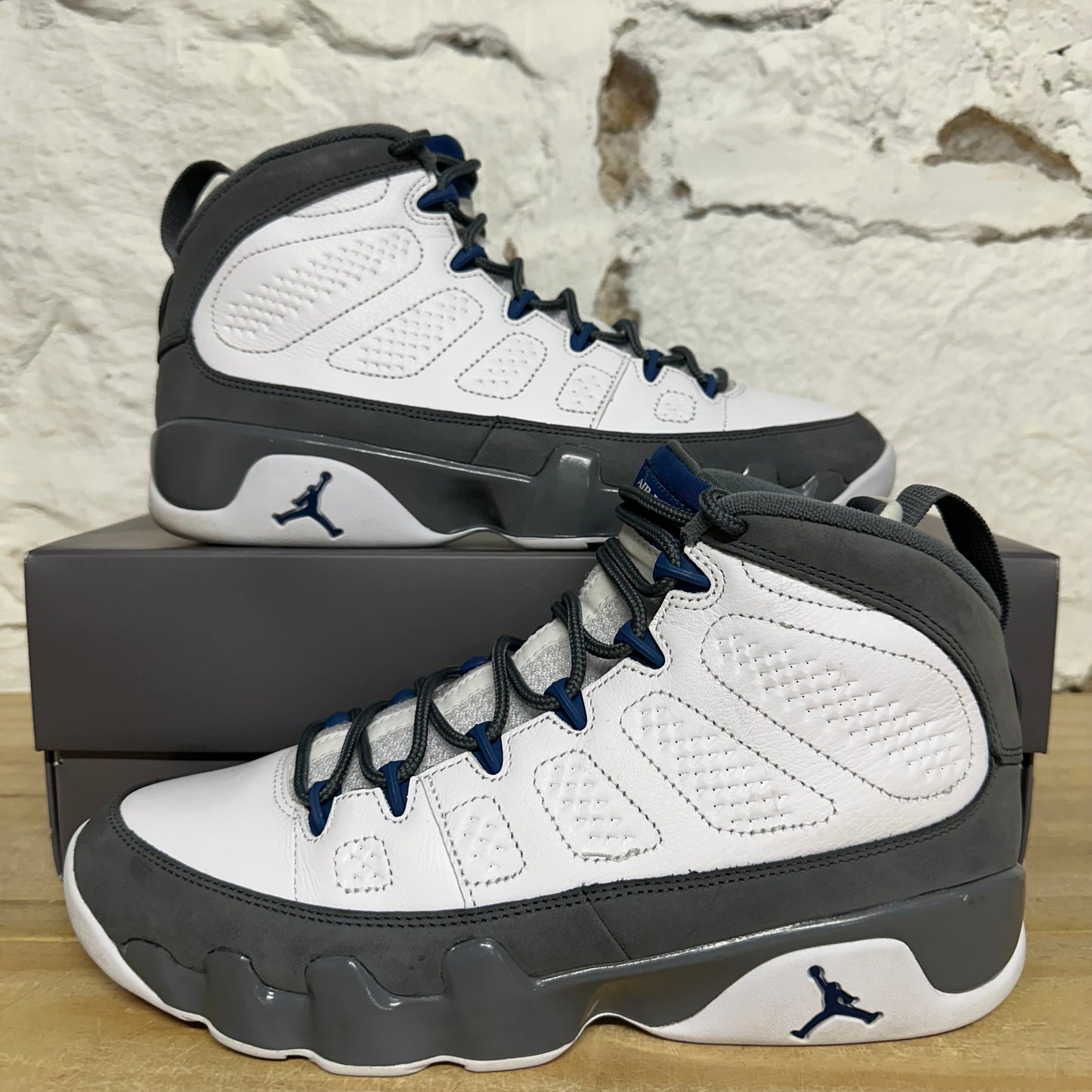 Air Jordan 9 Flint Grey French Blue Sz 9.5