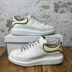 Alexander Mcqueen Spellout Cream Tab White Sneaker Sz 9 (42) No Box