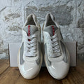 Prada Americas Cup White Patent Sneaker Sz 8.5