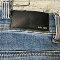 Amiri Distressed Side Spell Blue Denim Jeans Sz 32