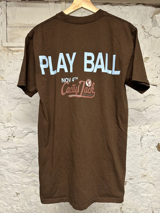 Travis Scott Play Ball Brown T-Shirt Sz L