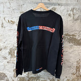 Chrome Hearts Flag Scroll L/s Black Sz L