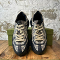 Gucci Rhyton Navy GG Monogram Beige Sneaker Sz 8.5