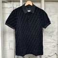 Fendi Black Felt Monogram Polo Sz M