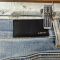 Amiri MX1 Multicolor Paisley Patches Blue Denim Jeans Sz 31