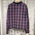 Valley Dreams Rhinestone Purple Black Flannel Sz L