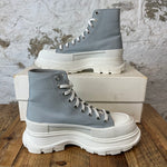 Alexander Mcqueen Tread Boot Gray White Sz 7 (40)