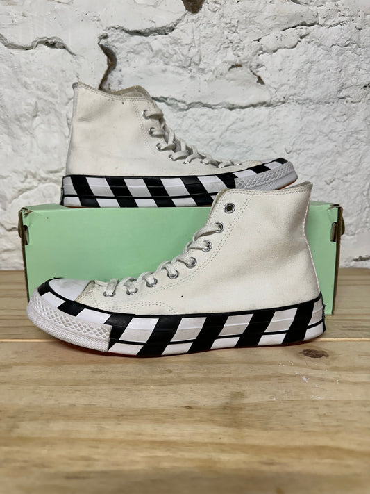 Converse Off White Diagonal Sz 8.5