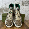 Gucci High Tennis 1977 Brown Monogram Sneaker Sz 7