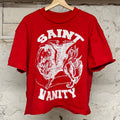 Saint Vanity Griffin Red White T-Shirt Sz S