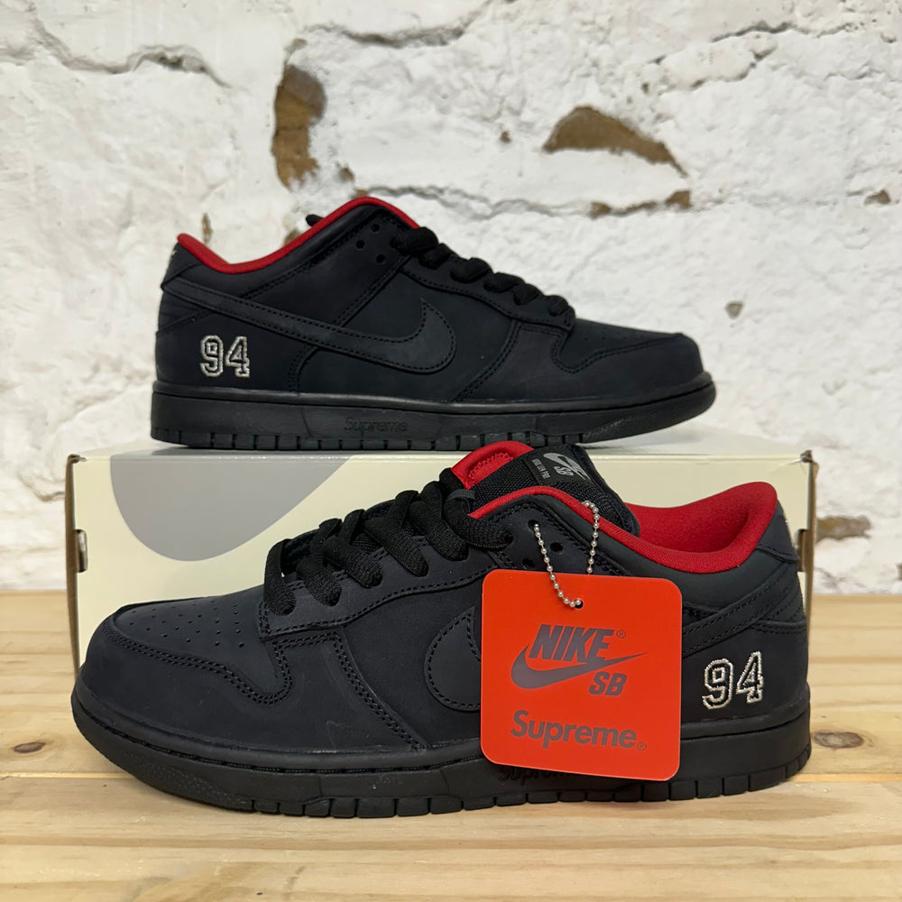 Nike SB Dunk Low Supreme 94 Black Sz 10 DS