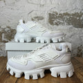 Prada Cloudbust Thunder Triple White Sneaker Sz 9